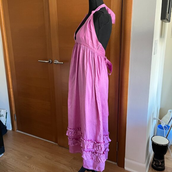 Calypso St. Barth Silk Ruffled Halter Dress New, Size S - Picture 3 of 3